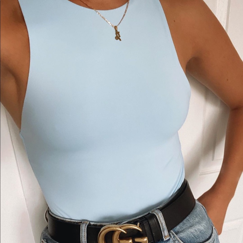 Zara White Halter Neck Bodysuit Gem